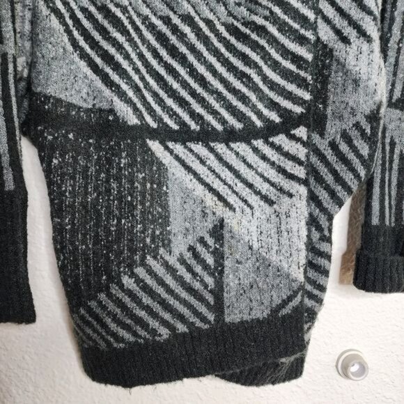 Prana Celandie Reversible Sweater Women's Size Medium/Large Black Gray - Picture 3 of 6